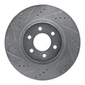 R1 Concepts Brake Rotor Drilled and Slotted Silver Fits Dodge Viper