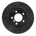 R1 12-18 BMW 428I Front Right Drilled & Slotted Black Brake Rotor