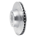 R1 93-97 BMW 850CI Front Left Drilled & Slotted Silver Brake Rotor