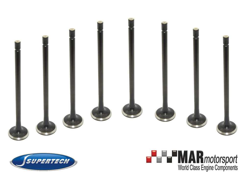 Supertech Mini Cooper W11B16A 1.6L Supercharged Black Nitrided Exhaust Valve - Set of 8