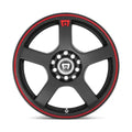 MR116 16X7 5X112/4.5 M-BLK RED-STR 40MM
