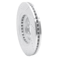 R1 07-23 Lexus LS600h Right Front Drilled & Slotted Silver Brake Rotor