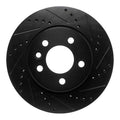 R1 10-17 Volkswagen AMAROK (Mexico) Front Right Drilled & Slotted Black Brake Rotor