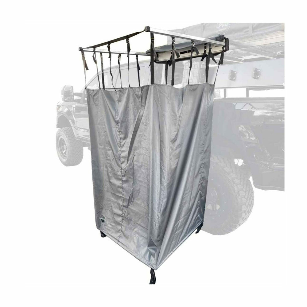 Overland Vehicle Systems HD Nomadic Shower - Single Person Quick Deploying Shower 42 x 42 Grey Body Green Trim W Black Travel Bag