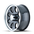 Cast Aluminum Wheels 171 BK 16x8 Machined Lip Black 5 On 135 Bolt Pattern -5 Offset ION Wheels