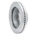 R1 01-25 Chevrolet Silverado 3500 Front Right Drilled & Slotted Silver Brake Rotor