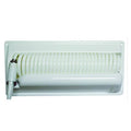25FT WASHDOWN HOSE HOLDER WITH CHROME BRASS ENDS AND STRAIGHT NOZZLE WHITE