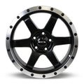 DAKAR 17X8 5X114.3 ET35 CB73.1 SATIN BLACK MACHINED EDGE LIP