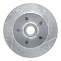 R1 Concepts Brake Rotor Drilled and Slotted Silver Fits Chevrolet C1500