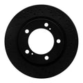 R1 08-21 Toyota Land Cruiser Front Left Drilled Black Brake Rotor