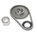 TIMING CHAIN SET PQX SINGLE ROLLER GM LS1 6.0L 3 BOLT 4 SENSOR W/ THRUST B