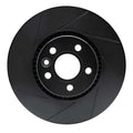 R1 07-18 Land Rover LR2 Front Left Slotted Black Brake Rotor