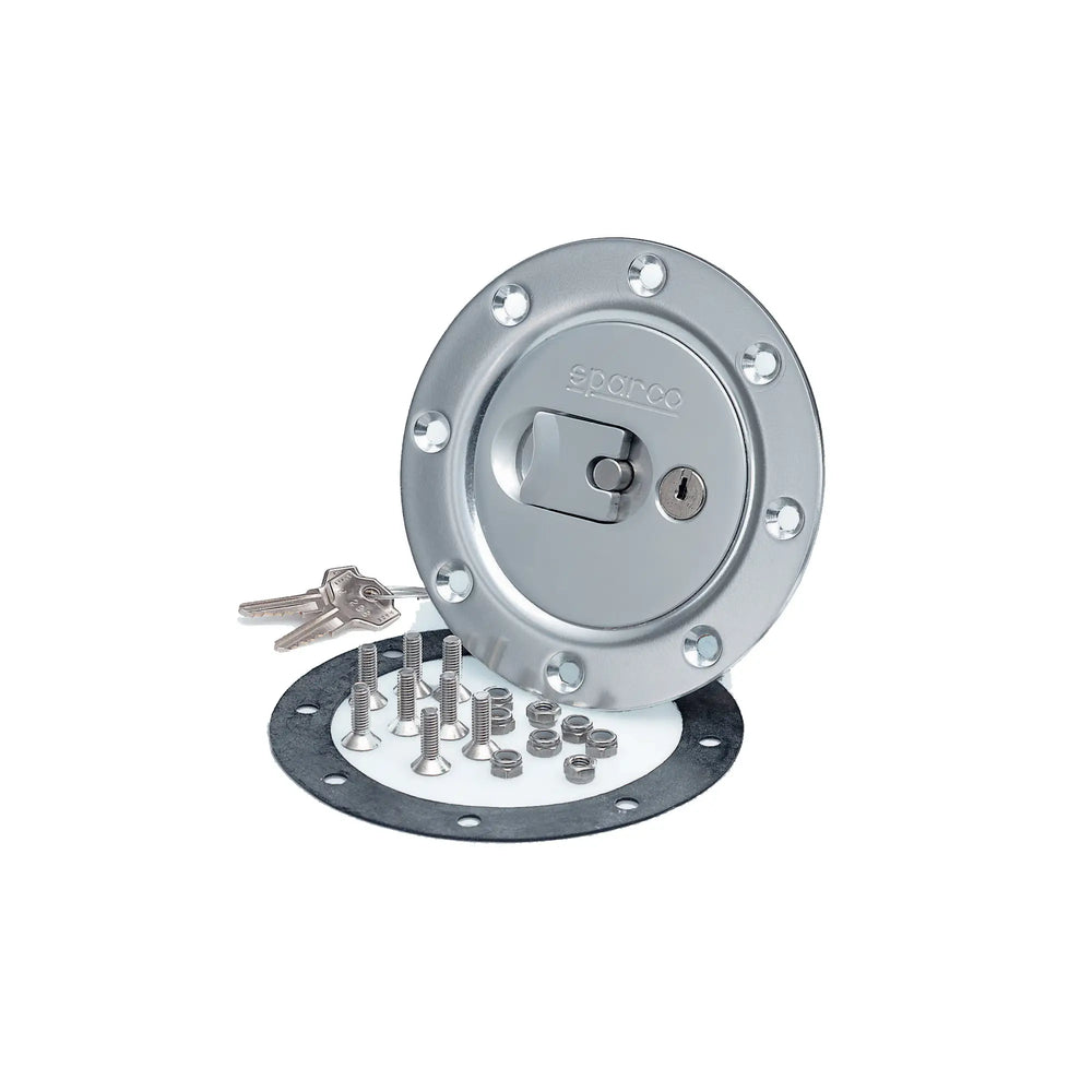 Sparco Fuel Cap Locking Brushed Alum
