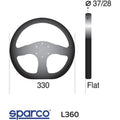 Sparco Steering Wheel L360 Ring Suede Black