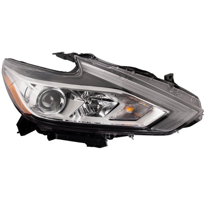 RH H/LMP ASSY COMP; SEDAN; HALOGEN; W/O LED DRL; CHR BEZEL ALTIMA 201618