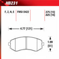 Hawk 89-93 240SX LE & SE (non-ABS) & Base / 94-96 240SX SE & Base Blue 9012 Race Front Brake Pads