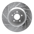 R1 09-20 Nissan 370Z Front Left Drilled & Slotted Silver Brake Rotor