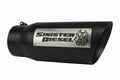 Sinister Diesel Dual Wall Exhaust Tip W/ Angle Cut (5in. to 6in.) - Black
