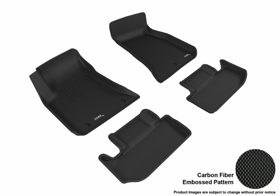 3D MAXpider 2011-2014 Dodge Challenger Kagu 1st & 2nd Row Floormats - Black