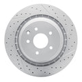 R1 08-25 Infiniti G37 Rear Left Drilled & Slotted Geoperformance Rotor