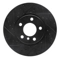 R1 11-18 BMW X4 Front Left Drilled & Slotted Black Brake Rotor