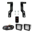 Cali Raised 05-15 Toyota Tacoma Low Profile Led Ditch Light Brackets Kit W/Amber Backlight - Tall
