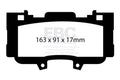 EBC 15+ Ford Mustang 2.3 Turbo Performance Pkg Yellowstuff Front Brake Pads