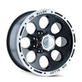 Cast Aluminum Wheels 174 15x8 Machined Lip Black 5 On 120.65 Bolt Pattern -27 Offset ION Wheels