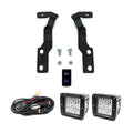 Cali Raised 2016-2023 Toyota Tacoma Low Profile Ditch Light Brackets Kit - Blue Backlight - Tall