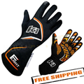 Gloves Flight X-Large Black-Flo Orange