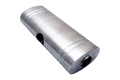 OVAL MUFFLER 8IN X 5IN X 24IN EAST WEST 3IN CENTRE INLET DUAL 2.5IN OUTLET 304S