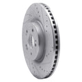 R1 Concepts Brake Rotor Drilled and Slotted Silver Fits Genesis G80
