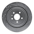 DFC 08-14 Cadillac CTS Rear Left Drilled & Slotted Silver Brake Rotor
