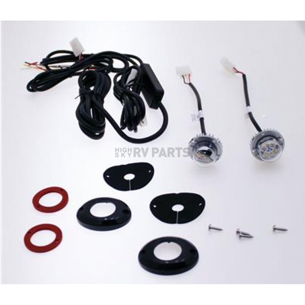 LIGHT BAR PART HIDEALIGHT LED FLASHER PAIR AMBER CLEAR LENS