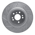 R1 13-19 Mercedes-Benz GL350 Front Left Drilled & Slotted Silver Brake Rotor