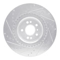 DFC 13-19 Mercedes-Benz GLE400 Front Right Drilled & Slotted Silver Brake Rotor