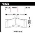 Hawk 1967-1968 Chevy Camaro Z28 (w/4w Disc Brakes) HPS 5.0 Front Brake Pads