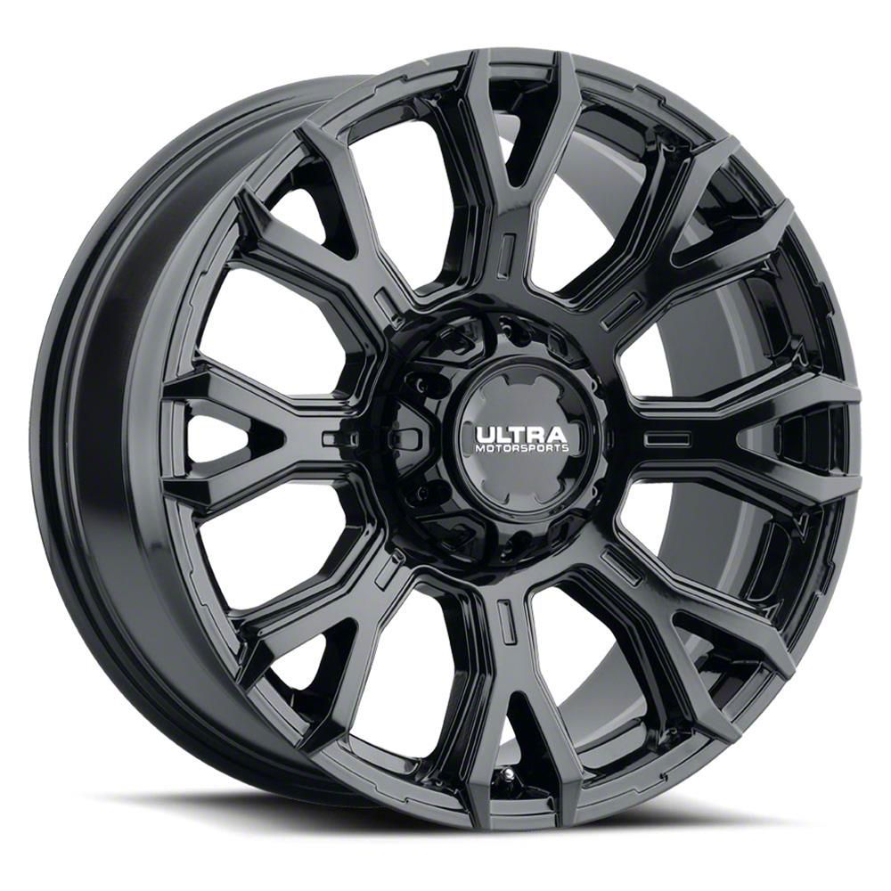 ULTRA 17X9 6X135 BP +18 O/S 5.71 BS ALL GLOSS BLACK WITH CLEARCOAT