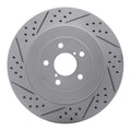 R1 03-04 Subaru Impreza Rear Right Drilled & Slotted Geoperformance Rotor