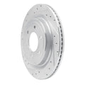 R1 21-25 Ford F-150 4WD Rear Left Drilled & Slotted Silver Brake Rotor