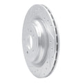 R1 12-19 Mercedes-Benz GLE300D Rear Left Drilled & Slotted Silver Brake Rotor