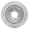 DFC 08-15 Mitsubishi Lancer Rear Right Drilled & Slotted Geoperformance Rotor