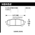 Hawk 05-06 Saab 9-2X / 06-07 Subaru Impreza 2.5i / 04-05 Impreza WRX Blue 9012 Race Rear Brake Pads