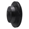 R1 00-14 Cadillac Escalade EXT Rear Left Drilled & Slotted Black Brake Rotor