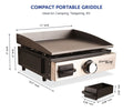 17IN GRIDDLE WITH 1LB REGULATOR AND RV MOUNTING BRACKET/STAND