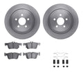 R1 15-24 Ford Police Responder Hybrid Rear Brake Rotor Set w/Optimum OE Pads and Hardware