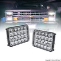 SINGLE 7IN 60WATT LED SEALED BEAM CONVERSION HEADLIGHTS W/AMBER/WHITE DRL TURN