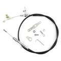 42IN UNIVERSAL BLACK HOUSING TH200 BLOWER DRIVE KICKDOWN CABLE W/ POLISHED FITT