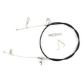 48IN UNIVERSAL BLACK HOUSING C4 BLOWER DRIVE KICKDOWN CABLE W/ POLISHED FITTING