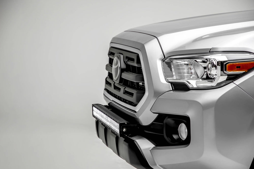 ~(5 lbs. 14X9X8)~ Front Bumper Center LED Light Bar Mounts - to mount 30 IN Zroadz single or double row LED or Similar Style light Easy Installation No cutting No drilling 2018-2018 TOYOTA TACOMA